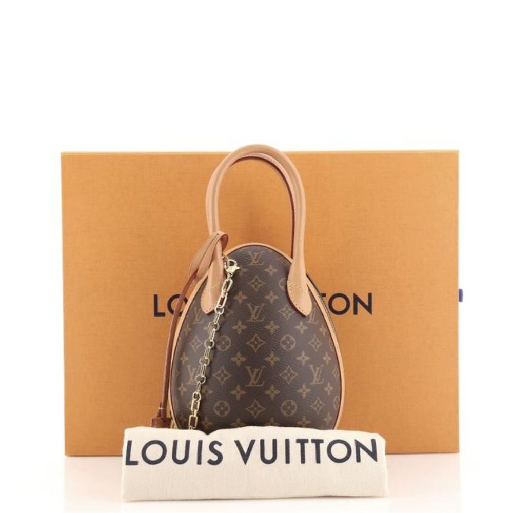 Authentic Louis Vuitton Egg Monogram Canvas and Leather Cross Body Bag